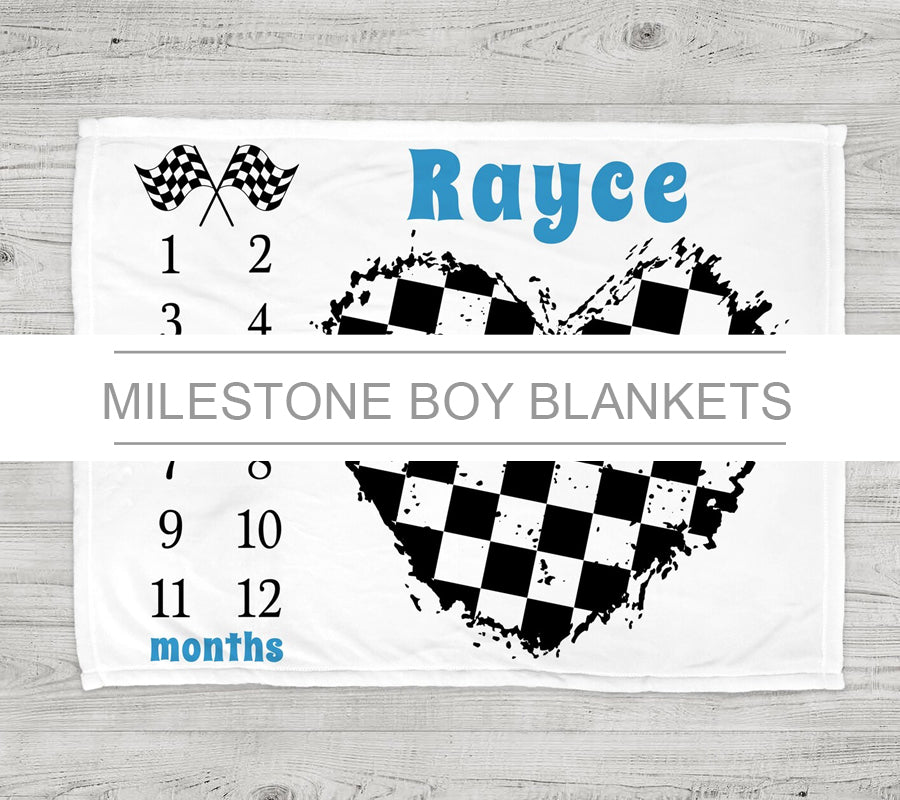Boy Milestone Blankets