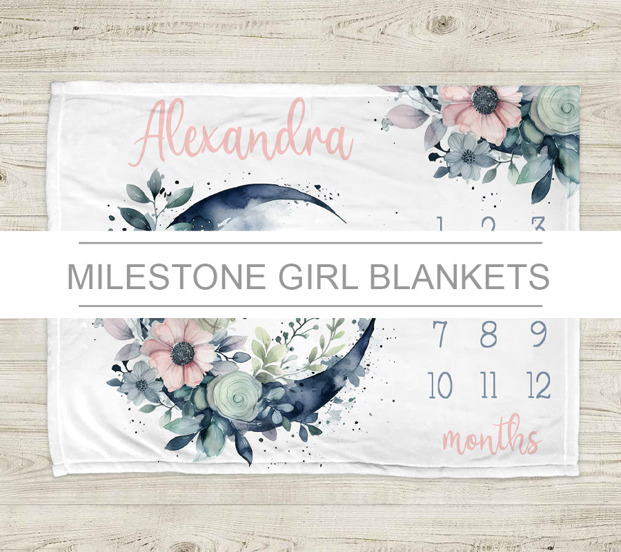 Girl Milestone Blankets
