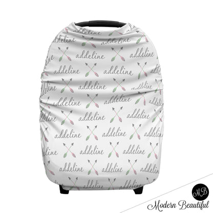 Boho Arrow Car Seat Canopy Cover