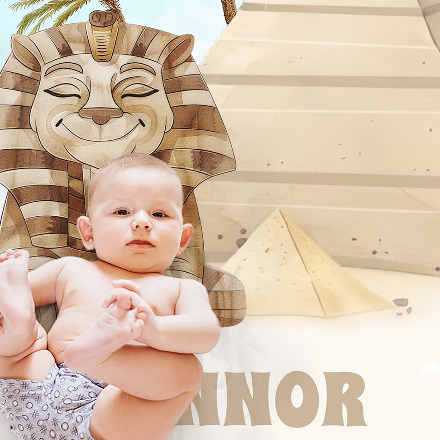 Personalized Egypt baby name blanket