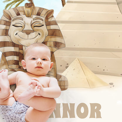 Personalized Egypt baby name blanket