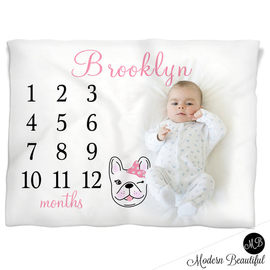 french bulldog baby blanket