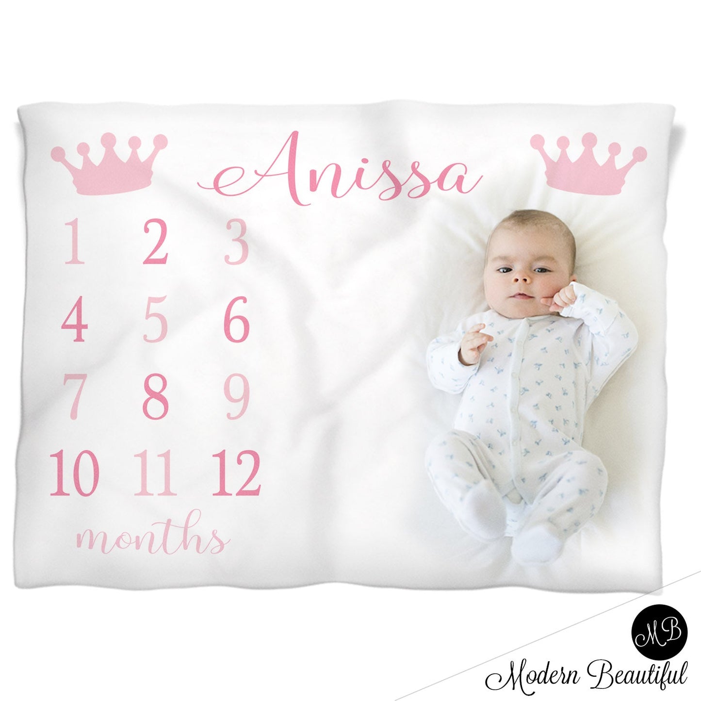 princess crown baby blanket