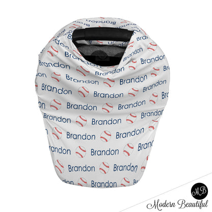 Baseball Car Seat Canopy Cover