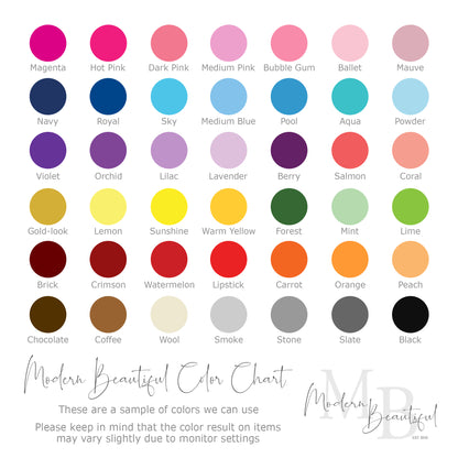 a color chart of different shades of paint