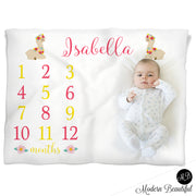 baby girl llama blanket