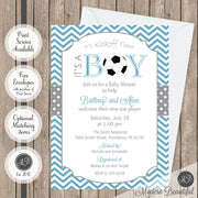 soccer baby shower invitation