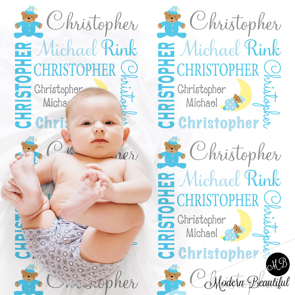 custom personalized baby name blankets