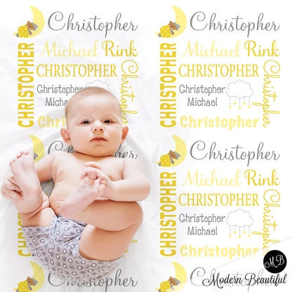 custom personalized baby name blankets