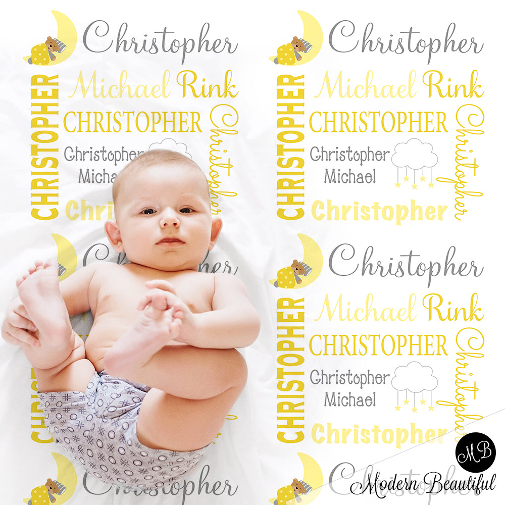 custom personalized baby name blankets