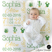 cactus baby blanket
