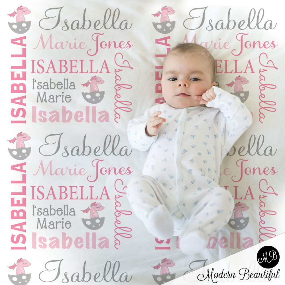 dragon baby girl blanket