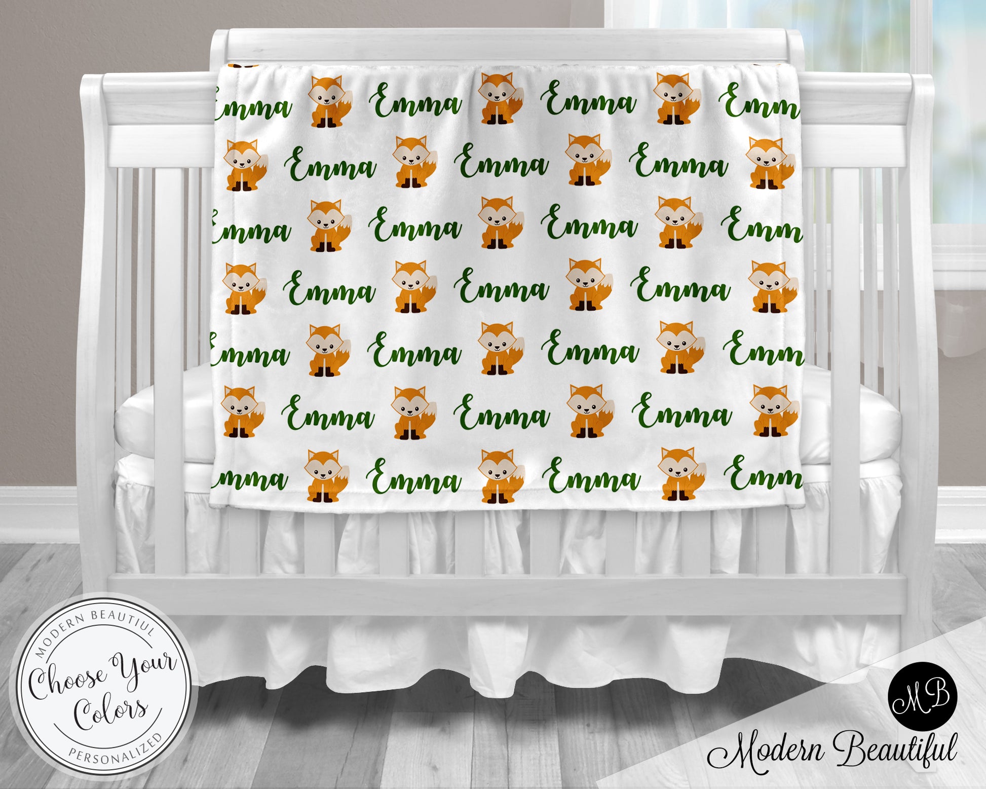 fox baby boy name blanket