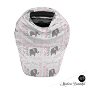 elephant personalized baby car seat covers