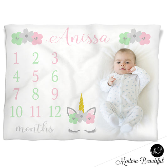 unicorn baby blanket