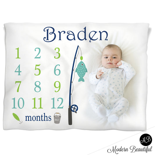 fishing baby blanket