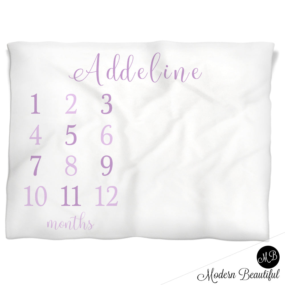 Milestone Blanket Name Purple
