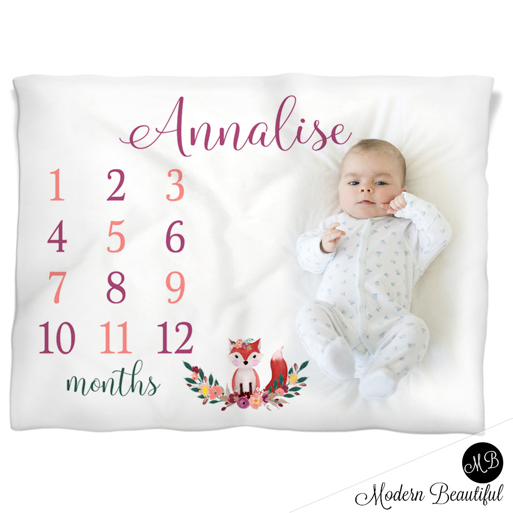fox baby girl name blanket