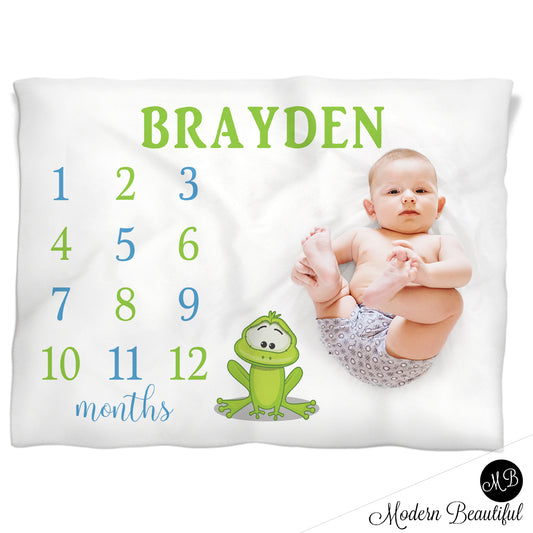 frog baby blanket
