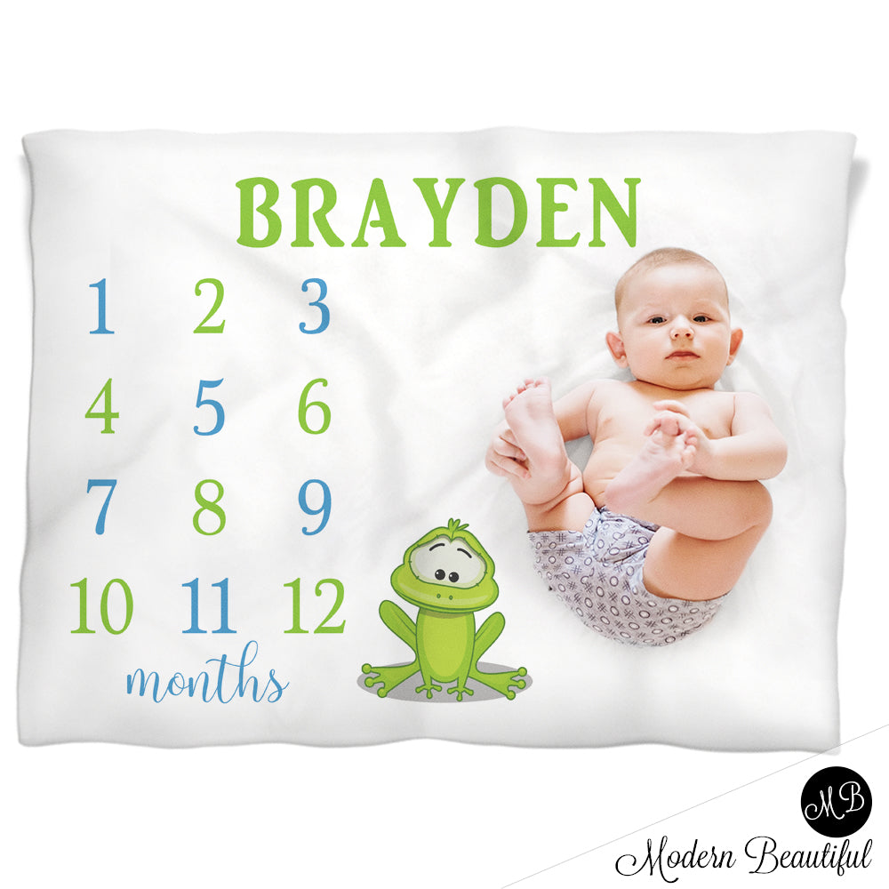 frog baby blanket