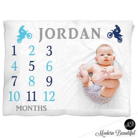 motocross baby name blanket