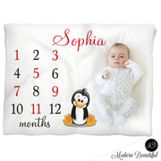 penguin baby name blanket