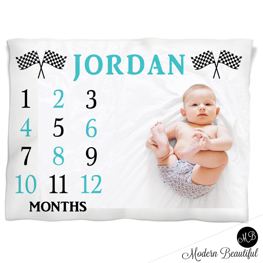 drag racing baby blanket