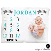 drag racing baby blanket