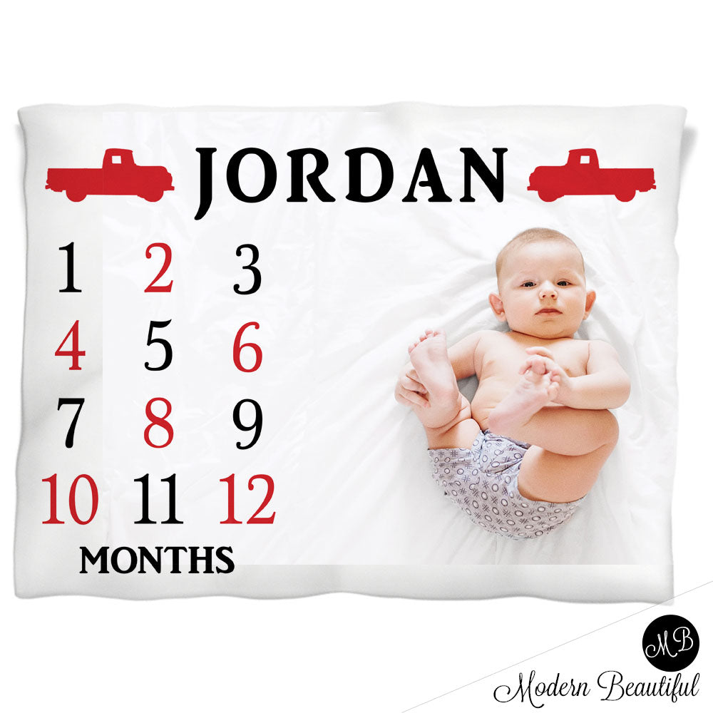 chevy truck baby name blanket