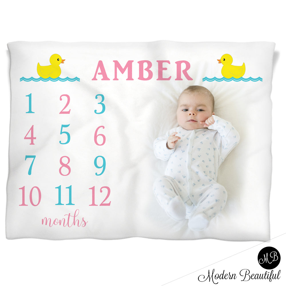 baby girl duck name blanket