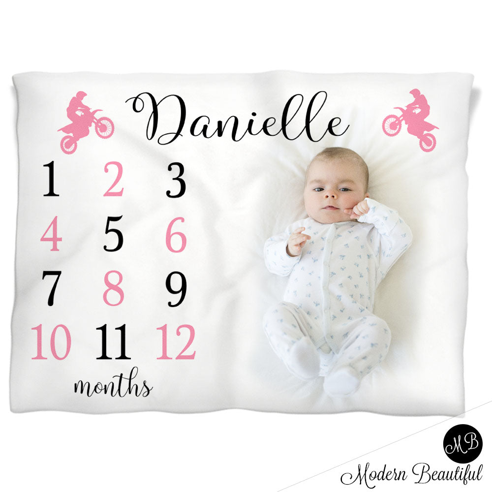 motocross baby girl name blanket