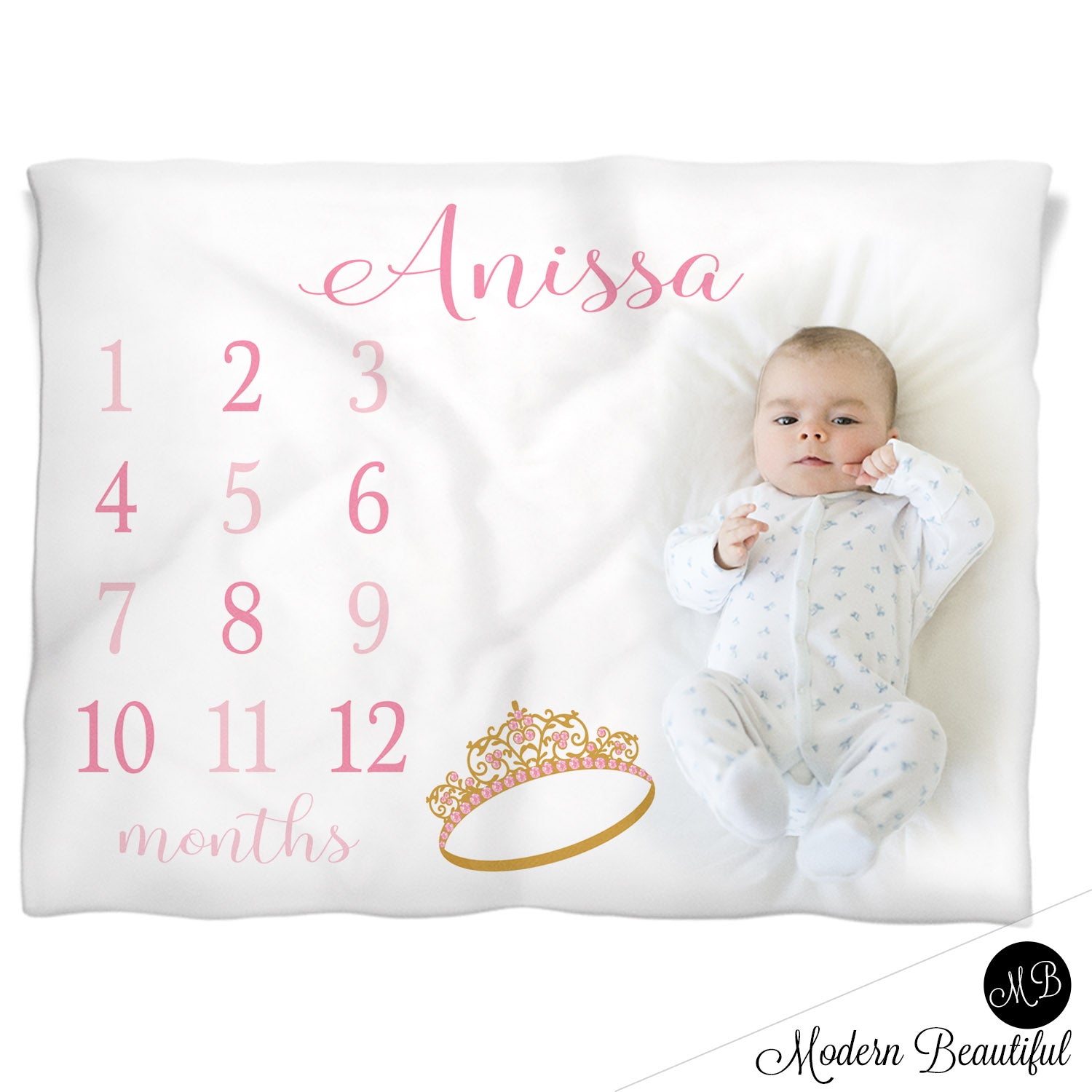 princess crown baby blanket