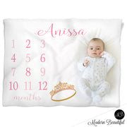 princess crown baby blanket