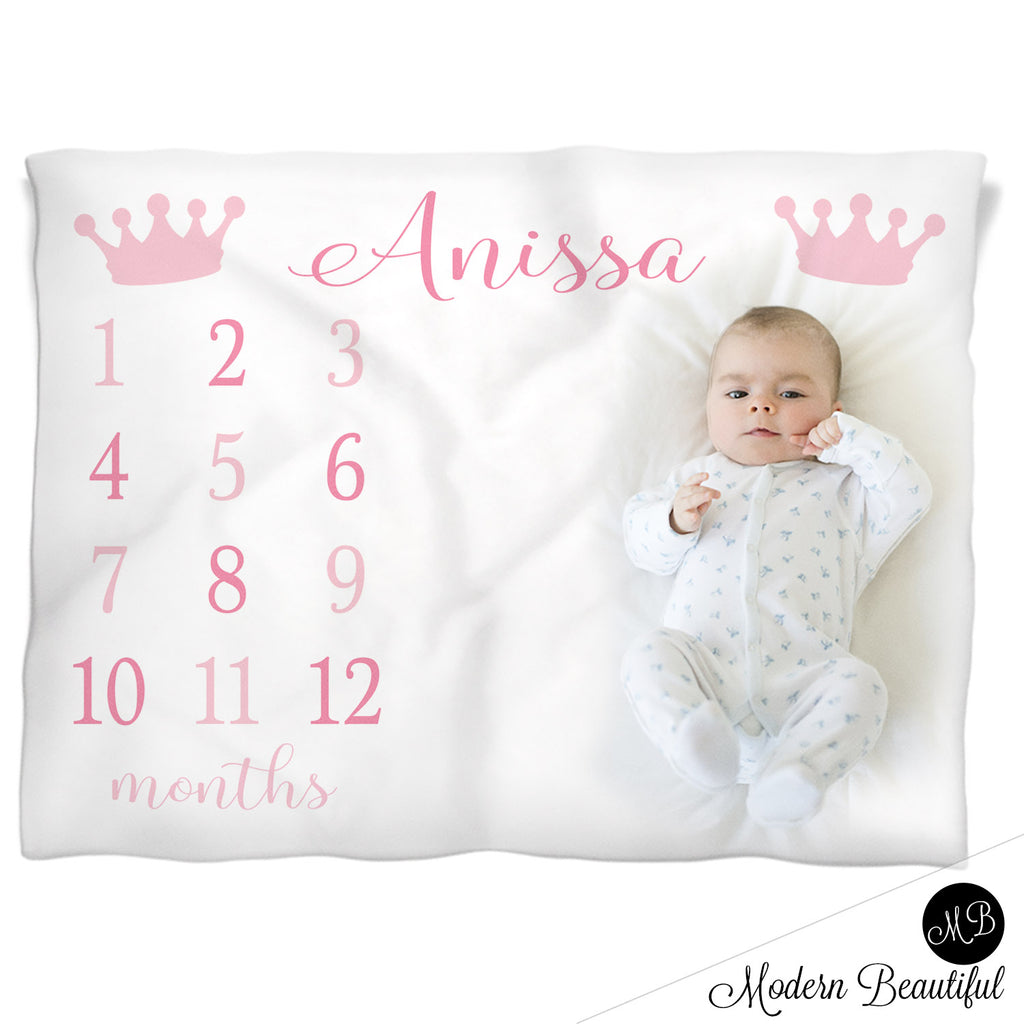 princess crown baby blanket