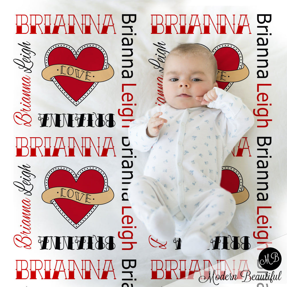 tattoo baby blanket
