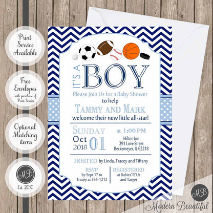 all star baby shower invitations
