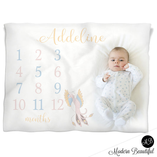 bird baby girl blanket