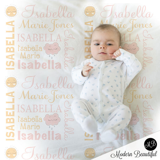 sunshine and clouds baby blanket