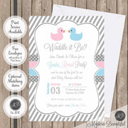 waddle it be gender reveal invitations