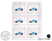 Baby girl police car blanket, police personalized blanket, cop name blanket, police baby gift, cop car personalized blanket, choose color