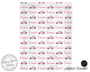 Baby girl police name blanket, police car baby blanket, boy or girl, cop personalized baby gift, custom name blanket, baby gift blanket