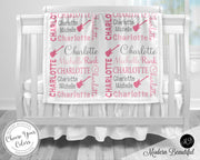Girl guitar baby newborn blanket, pink electric guitar music name blanket, pink guitar swaddle, personalized baby girl gift, (CHOOSE COLORS)