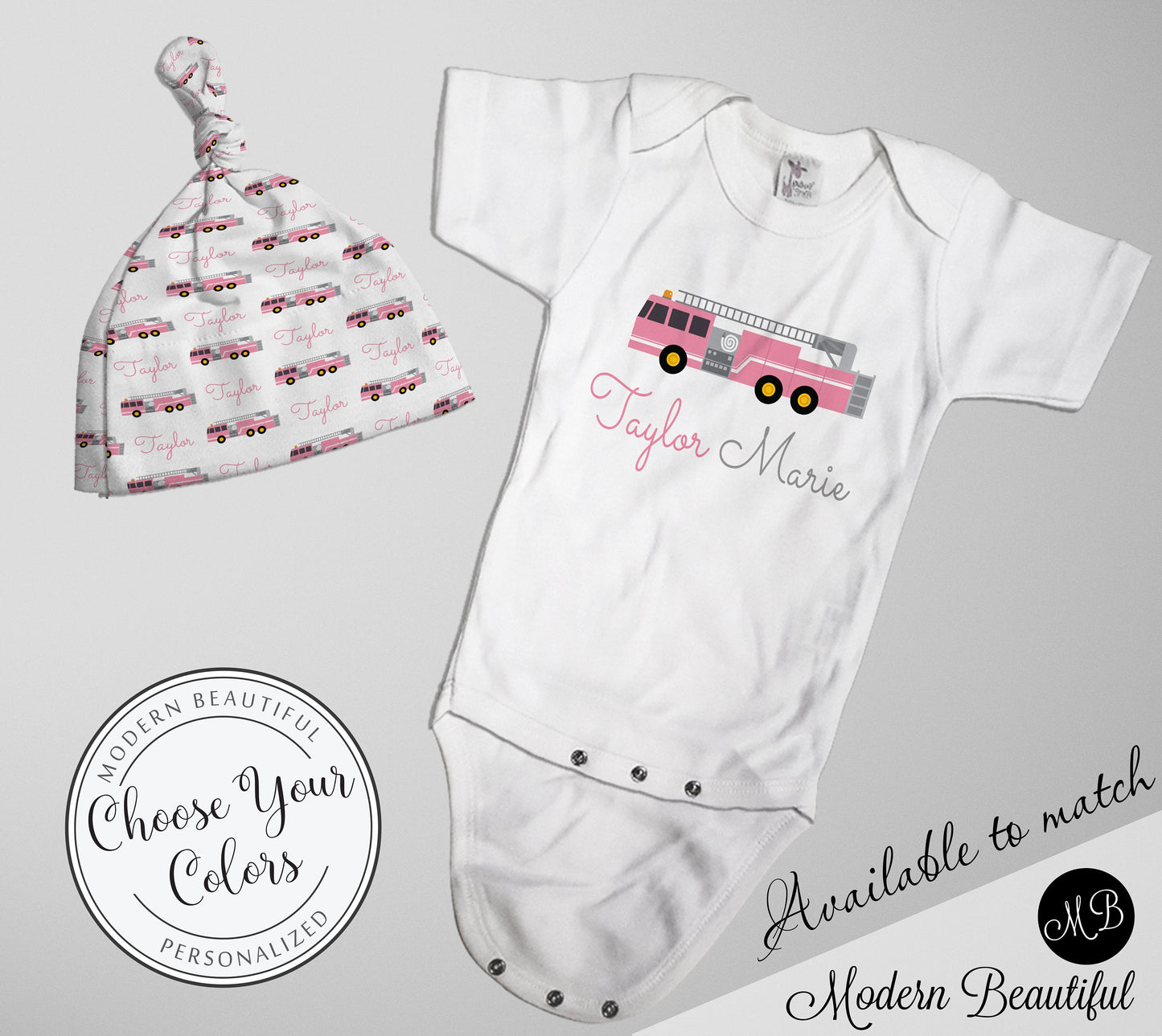 Baby girl firetruck blanket, firefighter personalized blanket, fireman name blanket, firetruck baby gift, personalized blanket, choose color