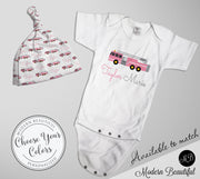 Baby girl firetruck blanket, firefighter personalized blanket, fireman name blanket, firetruck baby gift, personalized blanket, choose color
