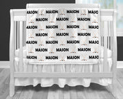 Hockey baby boy name blanket, hockey baby blanket, boy or girl, personalized baby gift, custom name blanket, hockey player baby gift