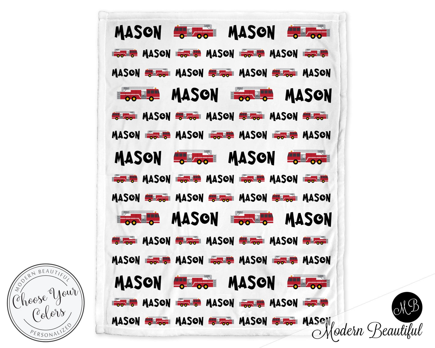 Fire Truck Baby Blanket