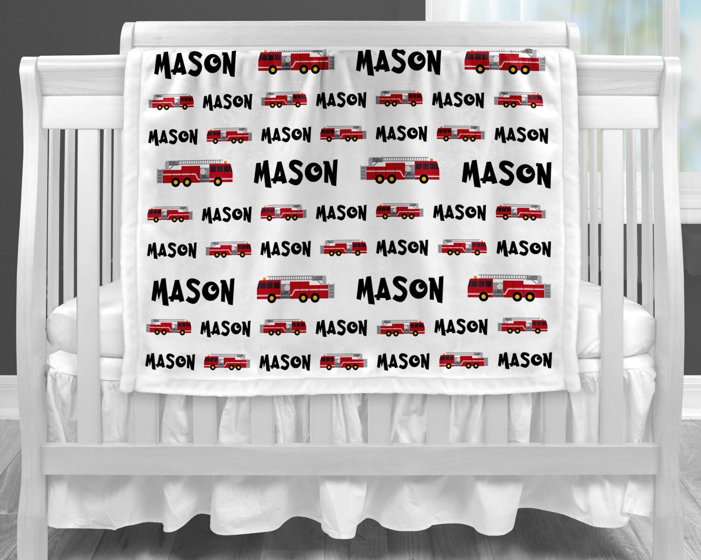 Fire Truck Baby Blanket