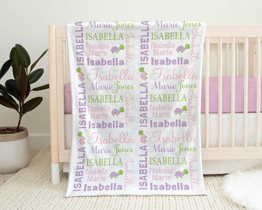 Personalized Baby Name Blanket Girl