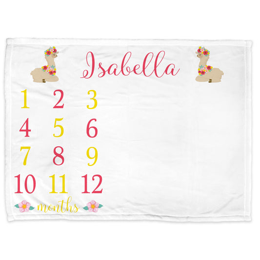 Llama Milestone Blanket