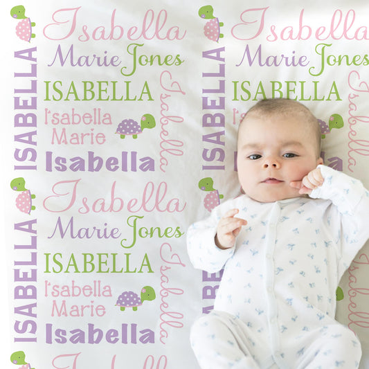 Personalized Baby Name Blanket Girl